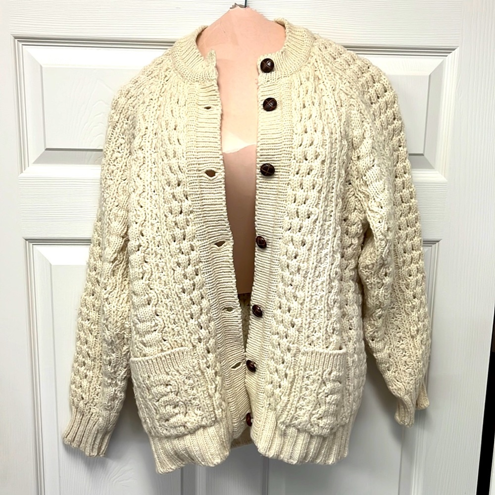 Irish 100% Wool Sweater Hand Loomed in Ireland